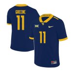 Men's West Virginia Mountaineers NCAA #11 Garrett Greene Navy Authentic Nike Stitched College Football Jersey PG15D85PQ